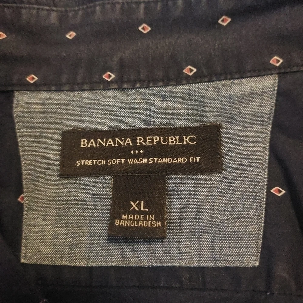 Banana Republic Mens Shirt Sleeve Button Down Shirt